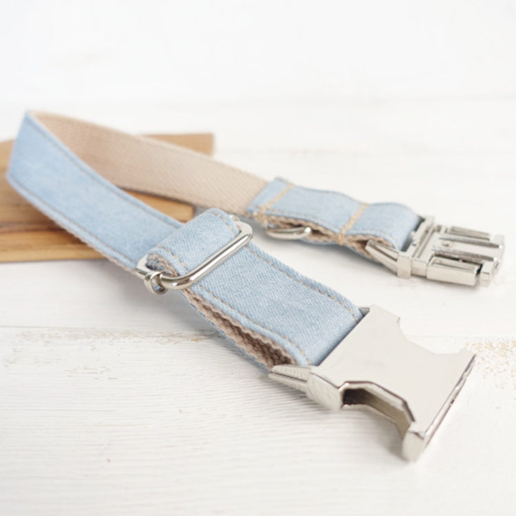 Designer Blue Denim Pet Collar