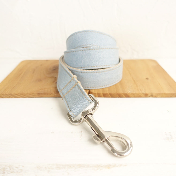 Designer Blue Denim Pet Collar