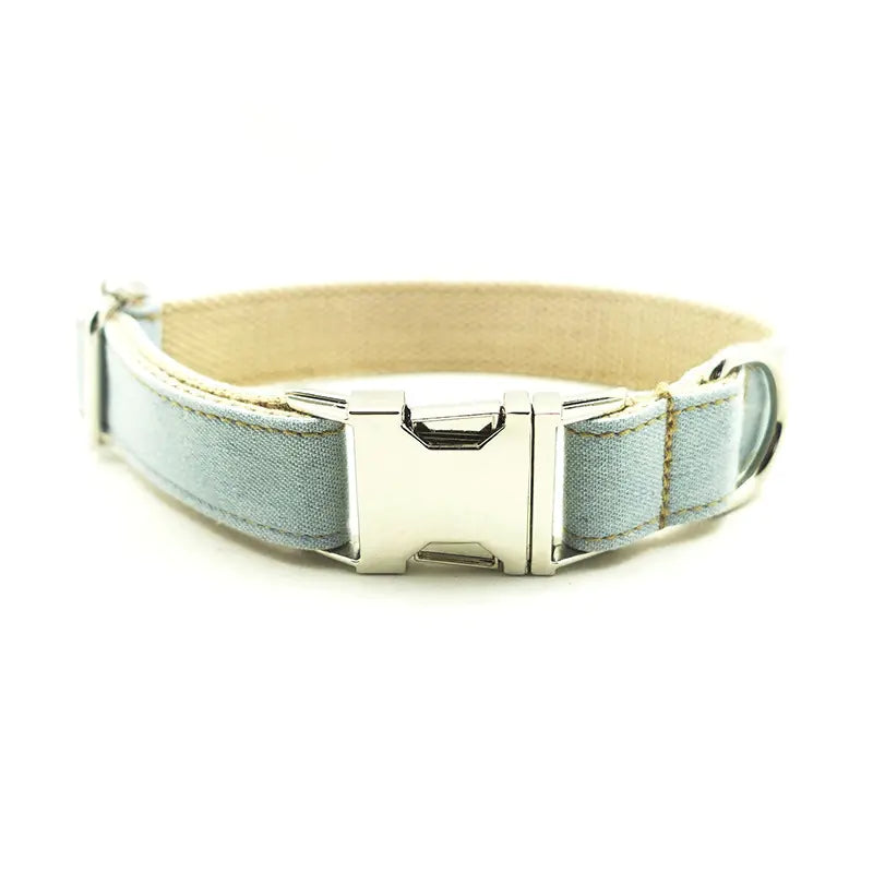 Designer Blue Denim Pet Collar