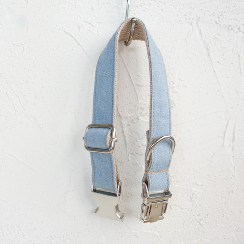 Designer Denim Leash + Collar COMBO