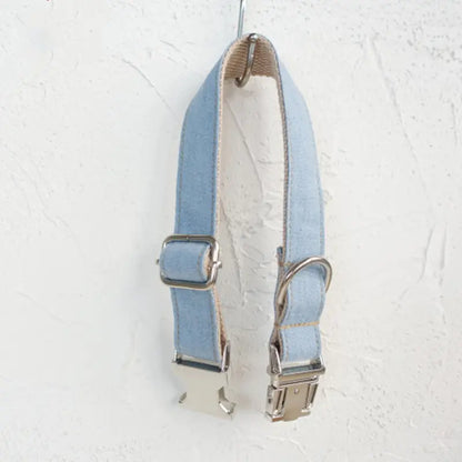 Designer Blue Denim Pet Collar