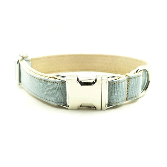 Designer Blue Denim Pet Collar